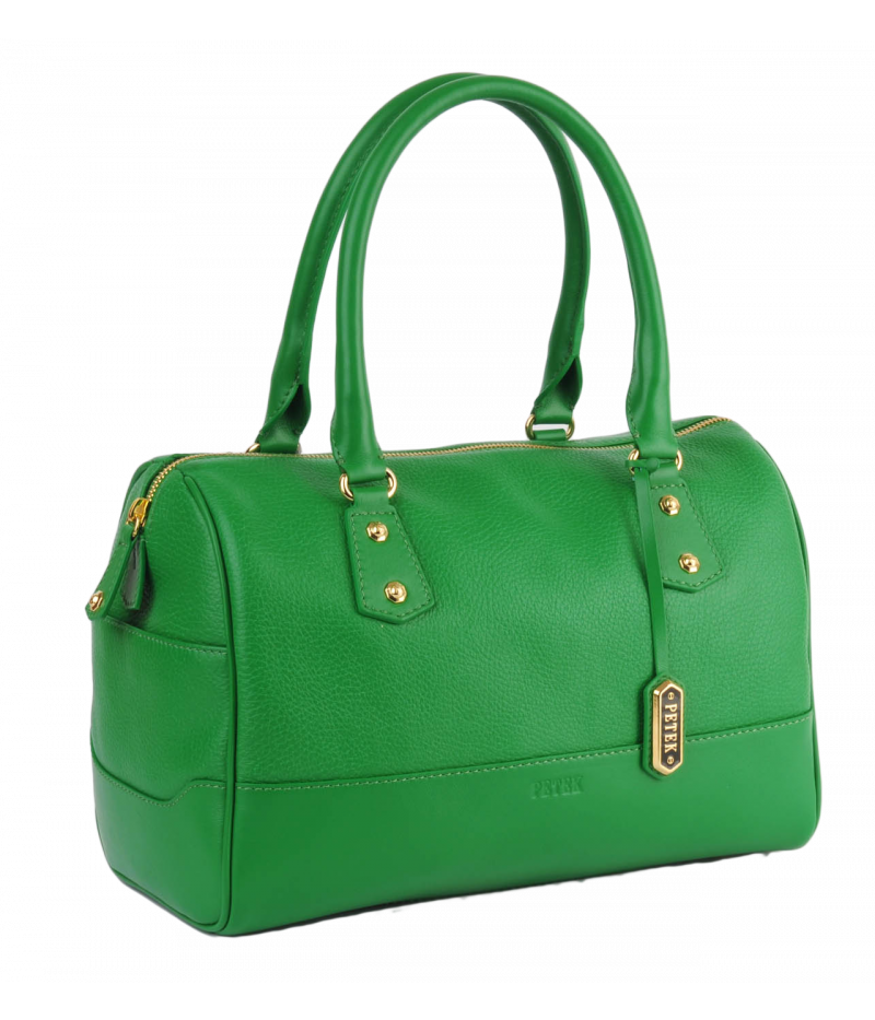 #4244v2 Petek 1855 Sharp Green, Leather Handbag