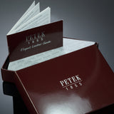 200, Petek 1855, Solid Black, With Snap, Men's Leather Wallet