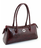 Petek 1855, Model 4005, Patent, Burgundy, Luxury Leather Handbag, Front