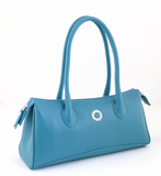 Petek 1855, Model: 4005, Blue Luxury Leather Handbag, Front