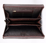 Petek 1855, Model: 2801, Grainy Brown Luxury Leather Briefcase, inside