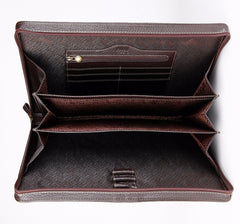 #2801 Petek 1855, Natural Dark Brown Leather Briefcase