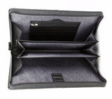 Petek 1855, Model: 2801, Black Luxury Leather Briefcase, inside