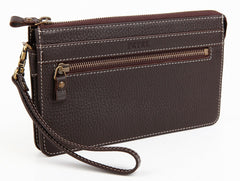 #701 Brown, Men's Leather Clutch & Hand Bag