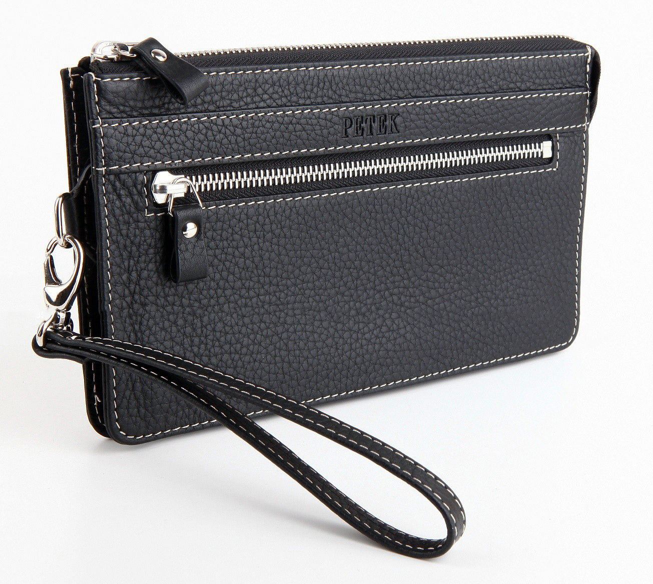 #702 Natural Black, Men's Leather Clutch & Hand Bag