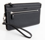 #702 Natural Black, Men's Leather Clutch & Hand Bag