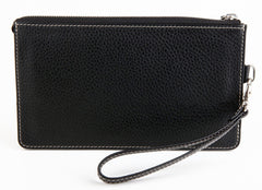 #702 Natural Black, Men's Leather Clutch & Hand Bag