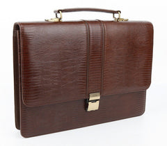 #752, Petek 1855, Brown Leather Briefcase