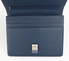 #777, Petek 1855 Blue Leather Briefcase