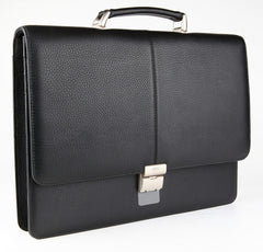 #777 Petek 1855 Black Leather Briefcase