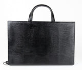 #812 Crocodile Black, Petek 1855 Briefcase