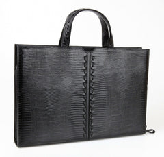 #812 Crocodile Black, Petek 1855 Briefcase