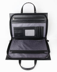 #812 Crocodile Black, Petek 1855 Briefcase