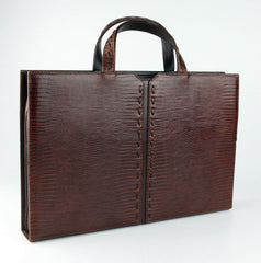 #812 Crocodile Brown, Petek 1855 Briefcase