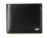 black,Petek 1855 Mens super slim genuine leather quality wallet