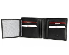 220, Petek 1855, Solid Black, Men's Leather Wallet