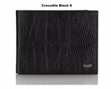 Petek 1855, Crocodile Black s, Mens leather wallet