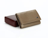 #505 Sano, Leather Key Pouch With Snap And Zipper Compartment
