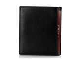 200, Petek 1855, Solid Black, With Snap, Men's Leather Wallet