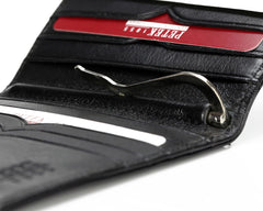197, Petek 1855, Black, With Money Clip, Men's Leather Wallet