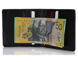 197, Petek 1855, Black, With Money Clip, Men's Leather Wallet