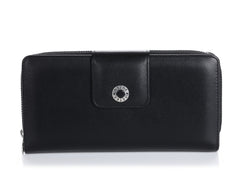 460 Solid Black  Clutch Wallet, Petek 1855