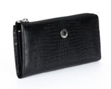 476 Crocodile Black, Petek 1855 Women's Leather Wallet