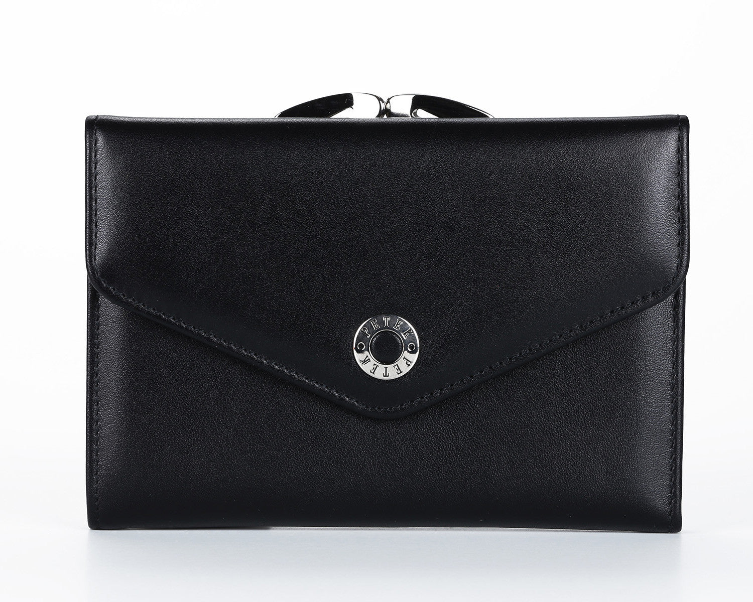 308 Solid Black, Petek 1855 Women's Leather Wallet