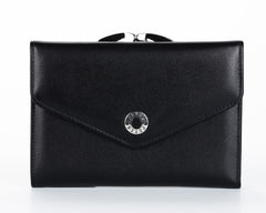 308 Solid Black, Petek 1855 Women's Leather Wallet
