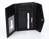 308 Solid Black, Petek 1855 Women's Leather Wallet