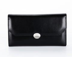 408 Solid Black, Petek 1855 Women's Leather Wallet