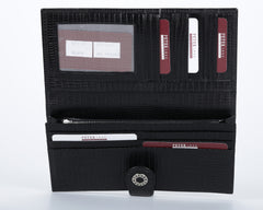 441 Crocodile Black, Petek 1855 Women's Leather Wallet