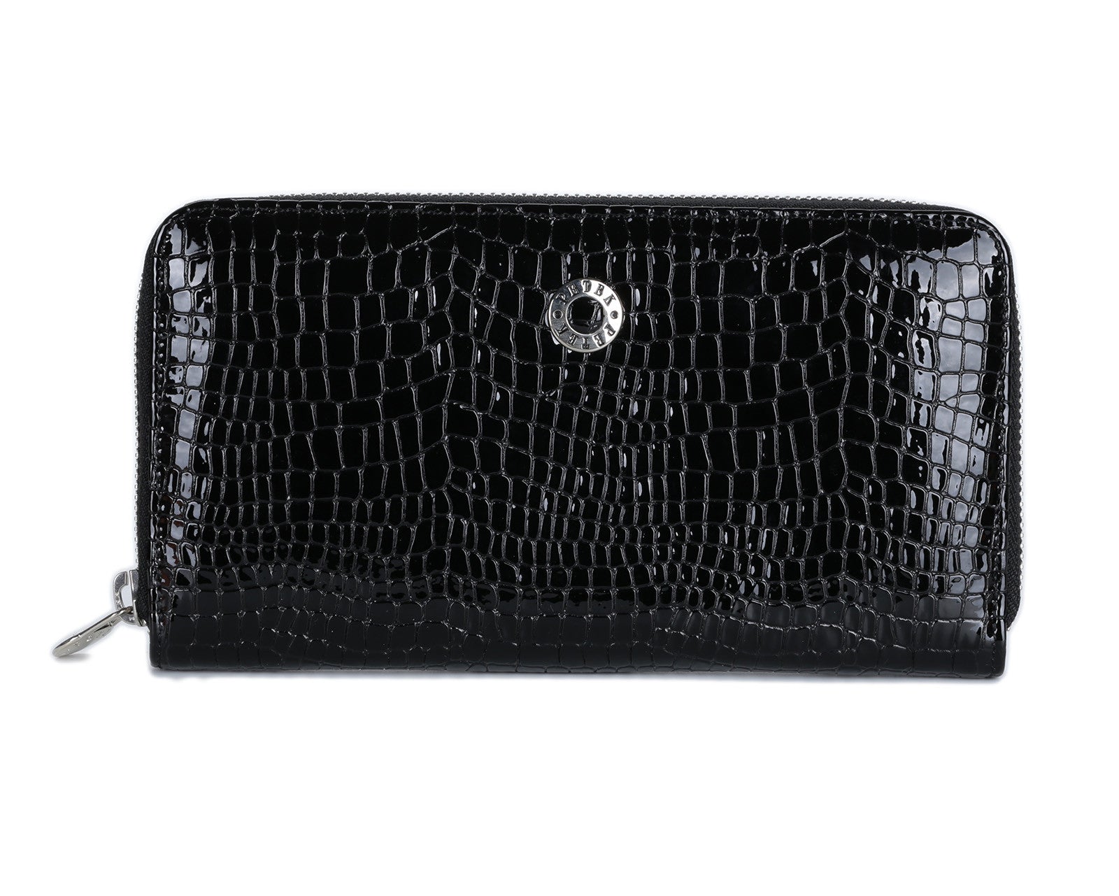397 Crocodile Gloss  Black, Petek 1855 Women's Leather Wallet