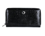 397 Crocodile Gloss  Black, Petek 1855 Women's Leather Wallet
