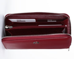 397 Solid Red, Petek 1855 Women's Leather Wallet