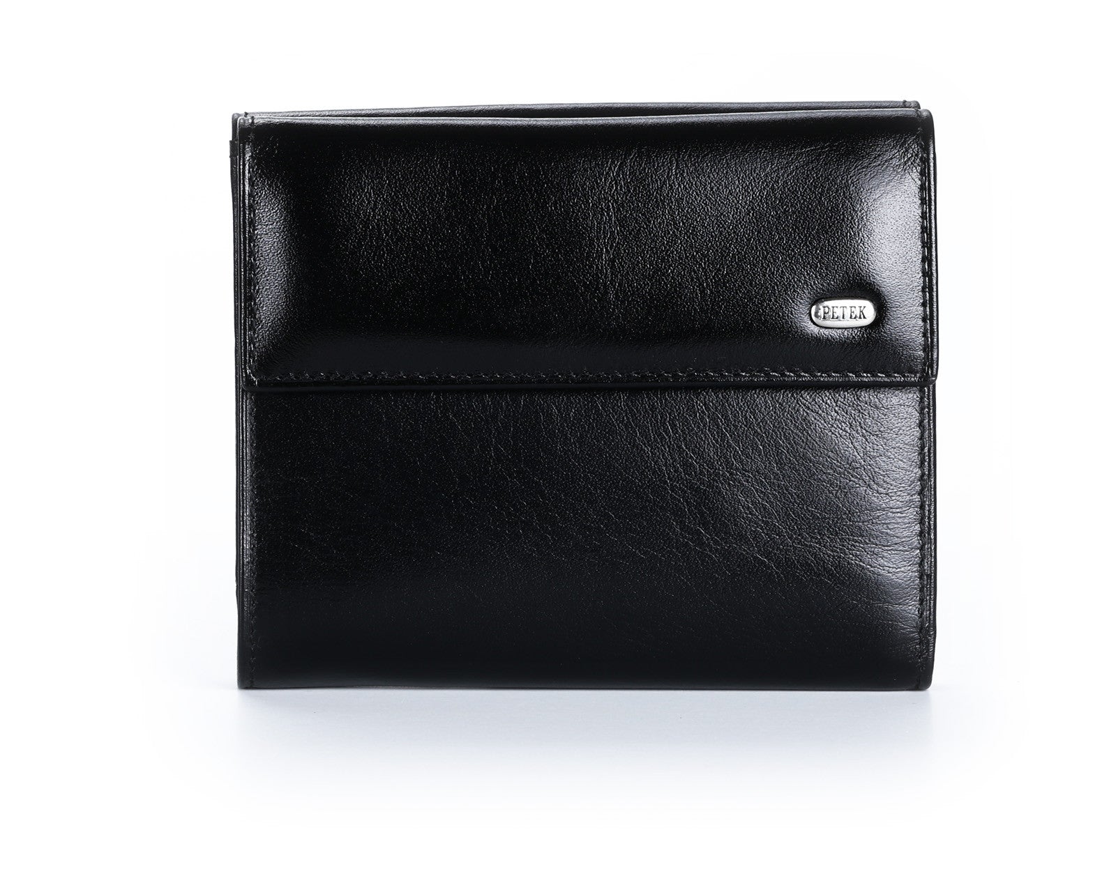 335 Solid Black, Petek 1855 Women's Leather Wallet