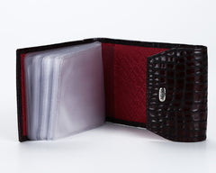 1114, Burgundy Card Holder