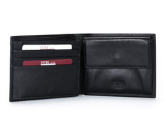 137, Petek 1855, Solid Black, Men's Leather Wallet