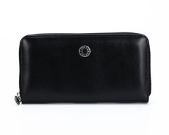 397 Solid Black, Petek 1855 Women's Leather Wallet