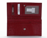 379 Crocodile Red, Petek 1855 Women's Leather Wallet