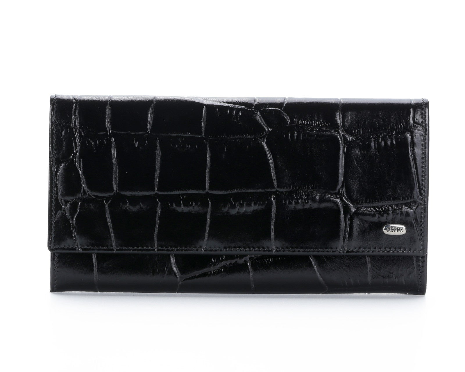 379 Large Crocodile Black, Petek 1855 Women's Leather Wallet