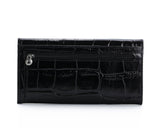379 Large Crocodile Black, Petek 1855 Women's Leather Wallet