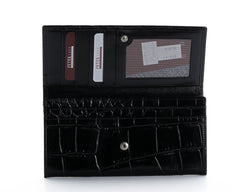 379 Large Crocodile Black, Petek 1855 Women's Leather Wallet