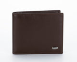 Brown, Petek 1855 Mens super slim genuine leather quality wallet