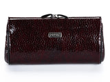 #409 Burgundy Crocodile Clutch