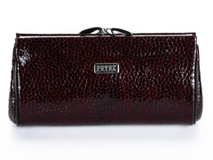 #409 Burgundy Crocodile Clutch