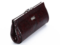 #409 Burgundy Crocodile Clutch