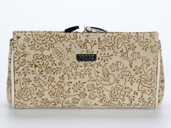 #409 Beige Floral Clutch