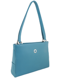 Petek 1855 Model: 4016, Blue, Luxury Leather Handbag, Front